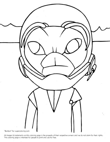 Martian Leader  Coloring Page